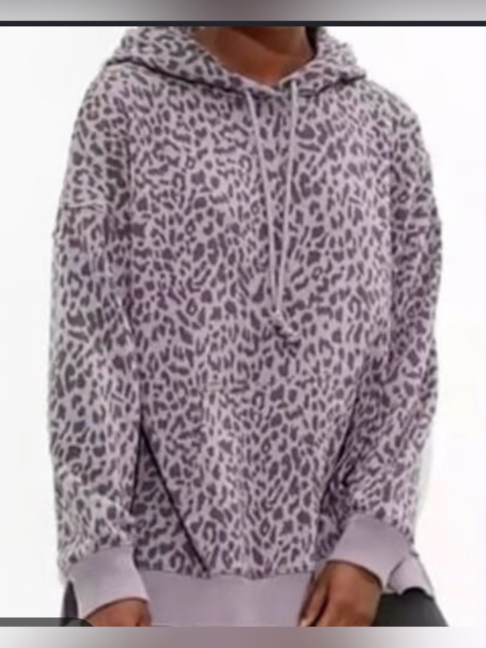 AMERICAN EAGLE light purple cheetah hoodie sweatshirt